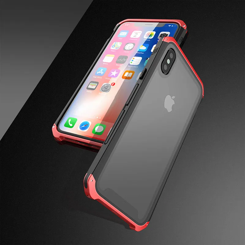 Soinmy противоударный металлический чехол для iPhone XR, чехол-броня, закаленное стекло, задняя крышка для iPhone 6, 7, 8 Plus, X, XS, XR, XS Max, роскошный чехол