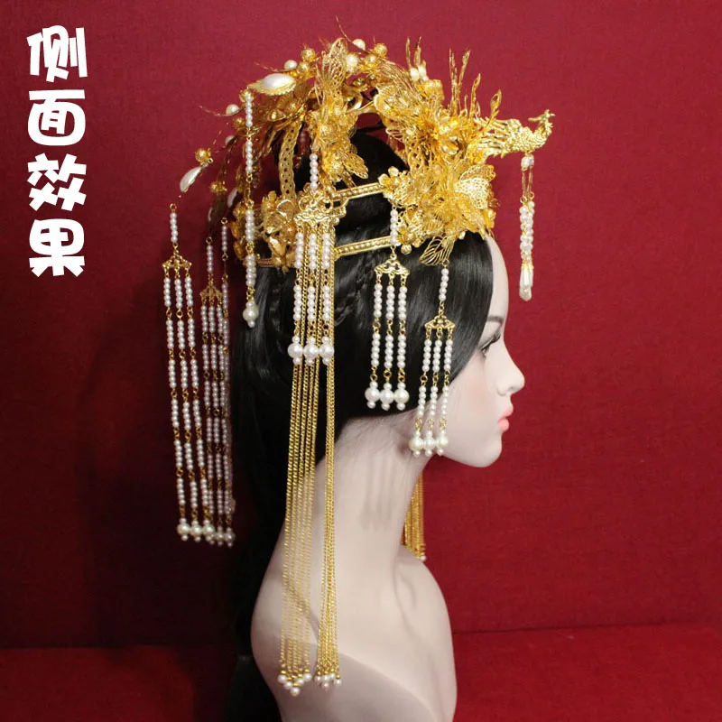 Белая вышивка бисером с длинной кисточкой Династия Тан импрессионная принцесса