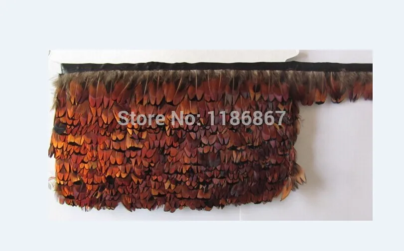 

10yards/Lot Height 4-6cm Natural Craft Ring-neck Heart Pheasant Feather Trim Fringe for Clothes Accessories FREE SHIPPING KX23