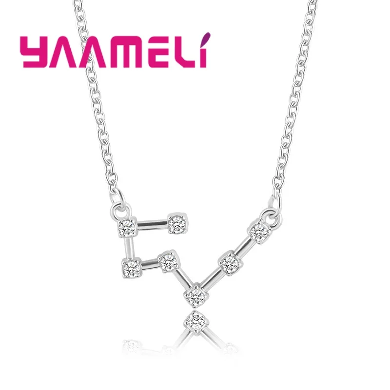 Вечное Созвездие идеальное свадебное Помолвочное ожерелье из стерлингового