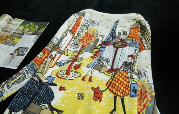 Новинка Женский пуловер с принтом свитер длинное дизайнерское платье-свитер