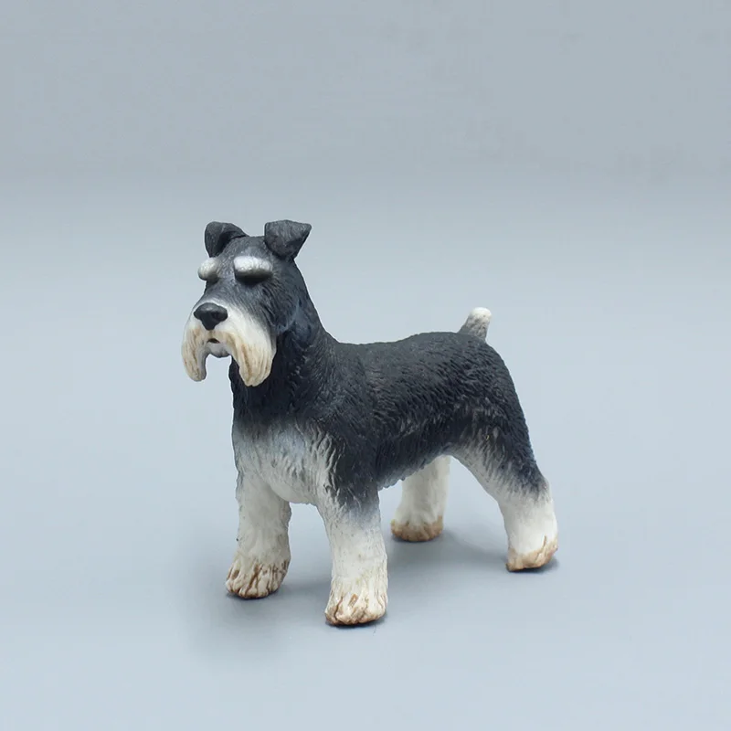 

7cm Schnauzer Dog Model Animal Models Kids Toys Gifts Collections