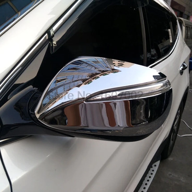 

For Hyundai IX45 New Santa FE 2013 ABS Chrome 2pcs Car Rearview Mirror Molding Trim Side Mirror Cover Protectors