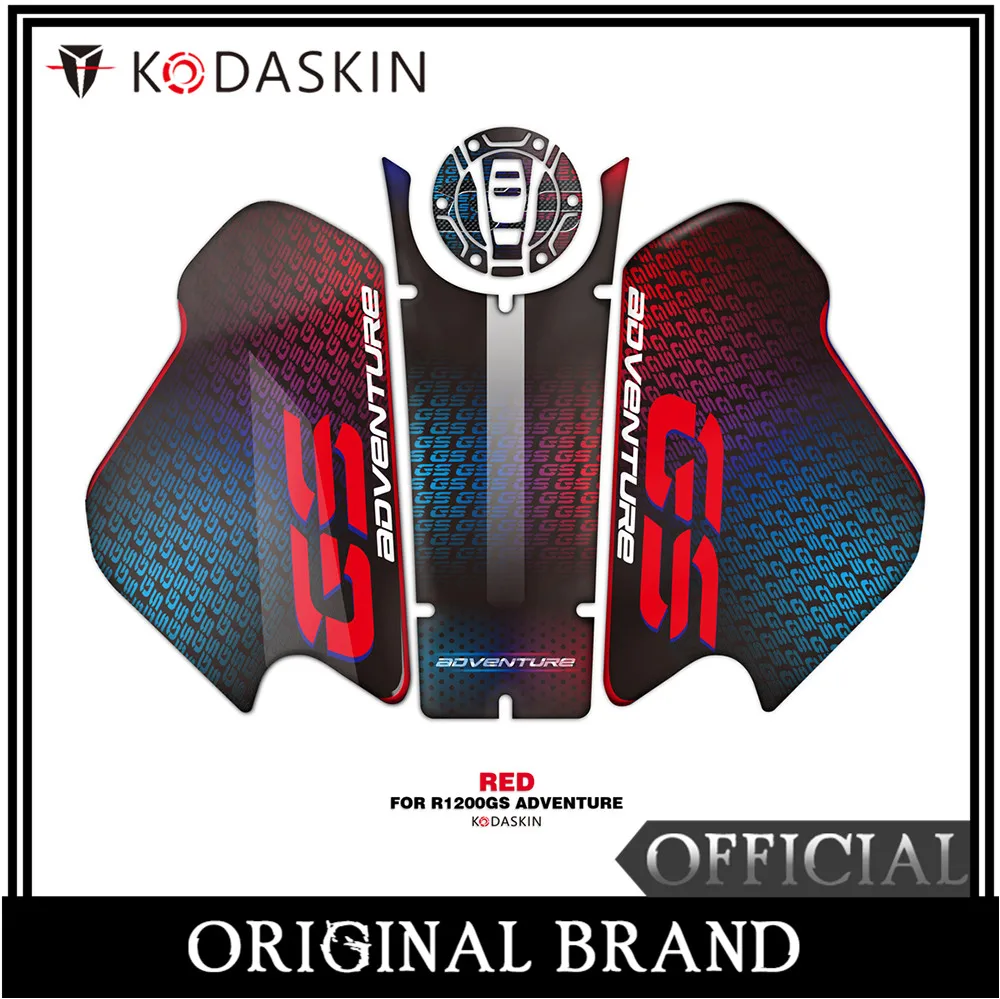 

KODASKIN 3D печать газовая крышка танка Тяговая накладка наколенник топливный Боковая ручка для R1200GSAdventure R1200GS ADV 2018-2019 красный