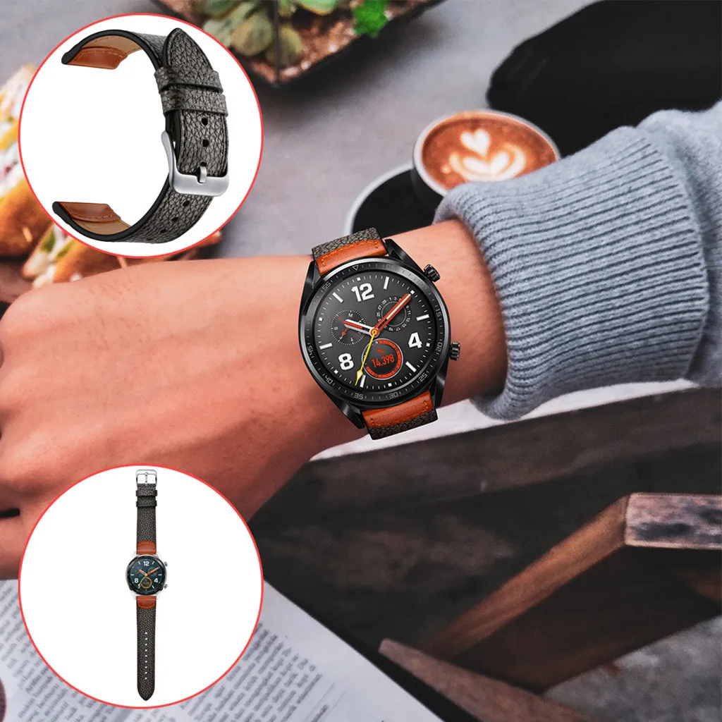 Ремешок кожаный для наручных часов сменный Браслет смарт-часов Huawei Watch GTSmart 19MAY30 |