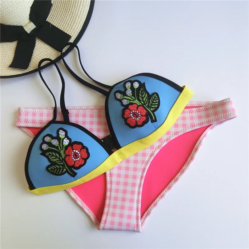 Женский купальник бикини из неопрена с пуш-апом | Женская одежда