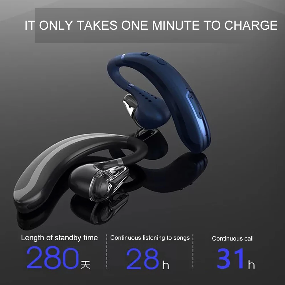 OlllyS108 Быстрая зарядка вспышка Беспроводная bluetooth гарнитура длительный режим