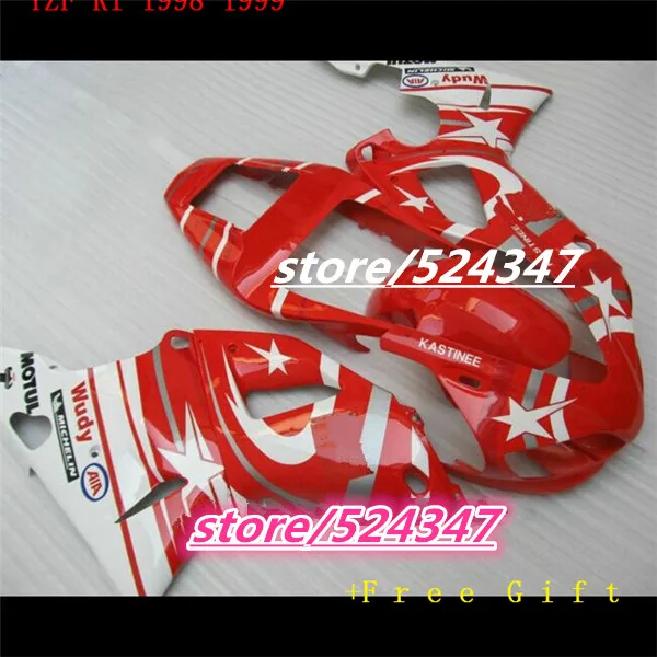 

Hey-motorcycle fairings parts for 1998 1999 YZF R1 98 99 YZFR1 YZF1000 red stars Body fairing kits for Yamaha