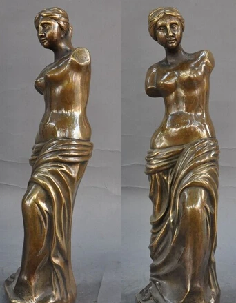 bir 006104 14&quotchinese Hellenistic period bronze famous Milos Venus goddess Love God statue | Дом и сад