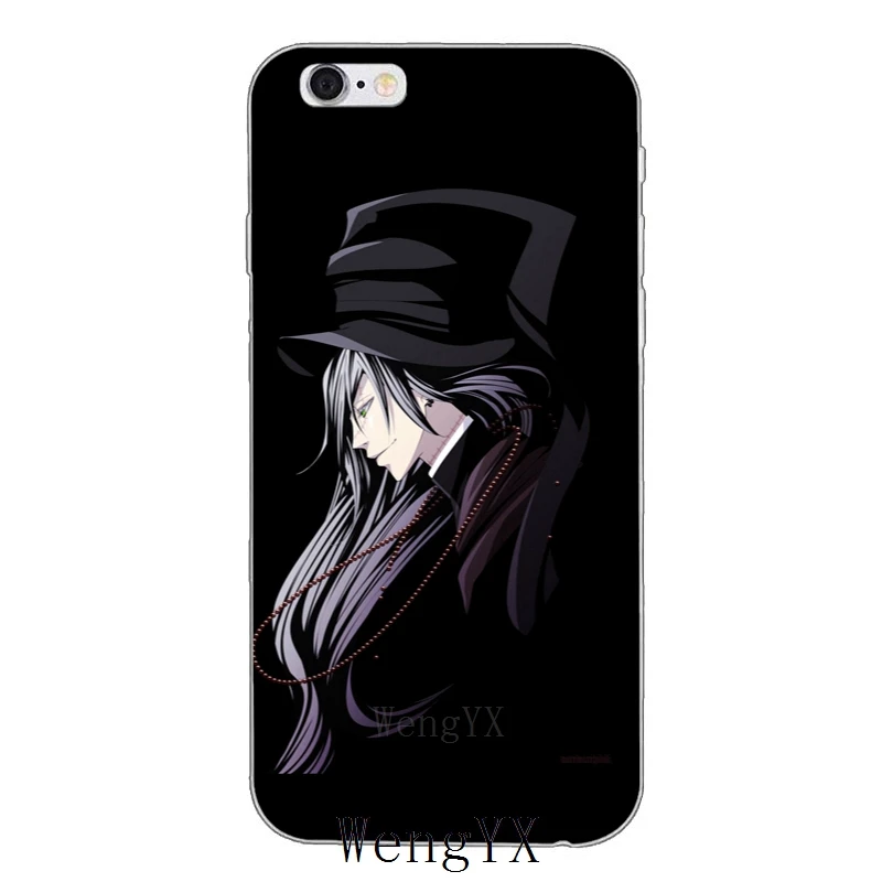 Тонкий силиконовый мягкий чехол kuroshitsuji для iPhone 4 4s 5 5s 5c SE 6 6s plus 7 7plus 8 8plus X|Бамперы| |