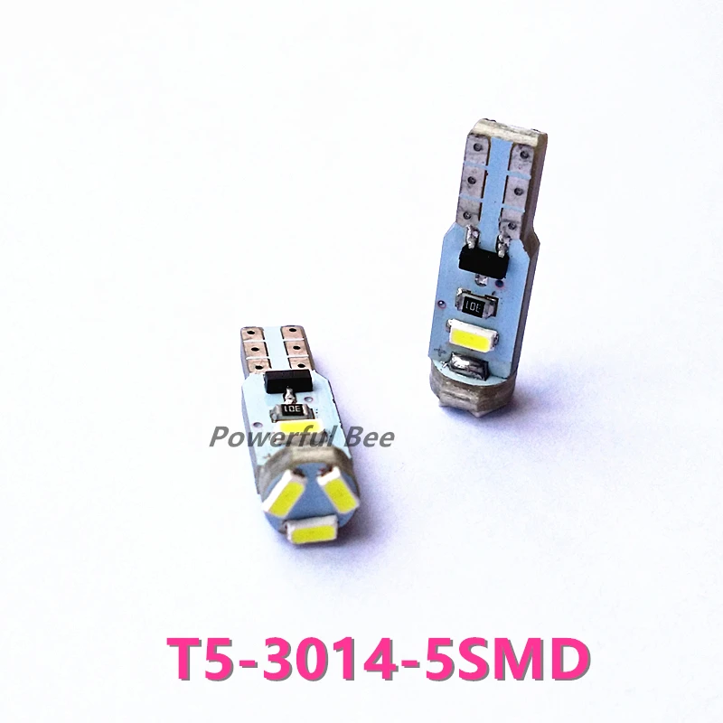 50 x T5 5SMD 1 Вт Светодиодная автомобильная лампа для приборной панели чтения