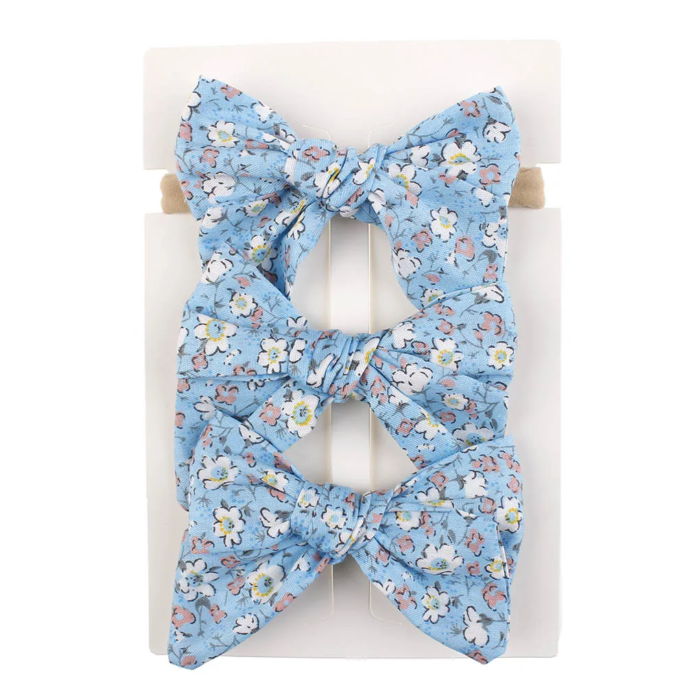 Baby Girl HeadbandD2 3 шт./партия, повязка на голову для малышей, бандо Bebe Fille, заколки для волос, нейлоновые ободки для девочек, аксессуары для волос с бантиком для новорожденных - Цвет: Baby Girl HeadbandD2