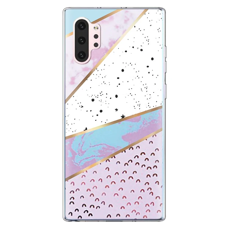 dlsduon Чехол с мраморными цветами для samsung Galaxy Note 10 Pro, чехол для samsung Galaxy A50 A70 A20e A30 A40, прозрачный чехол с геометрическим рисунком ананаса - Цвет: dlsduon