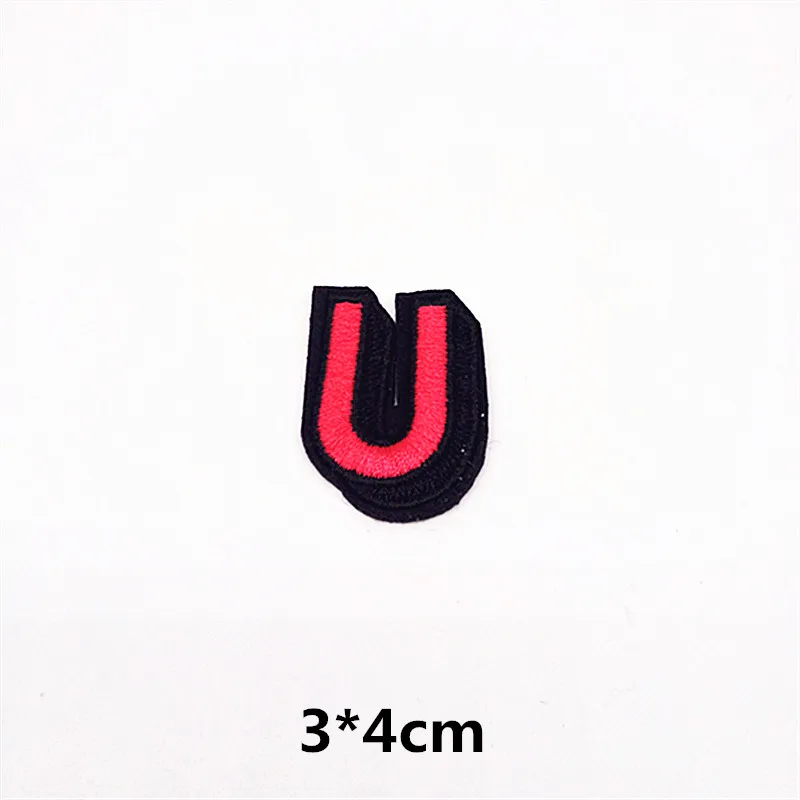 1 шт. буквы U патчи для одежды утюжок на вышитые аппликации патч тканевые нашивки