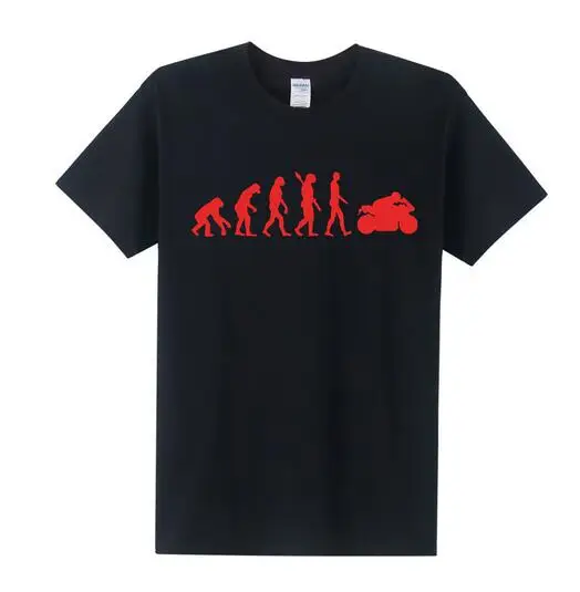 Мотоцикл футболки для мужчин мотоцикл Ape к эволюции футболка летние с короткими