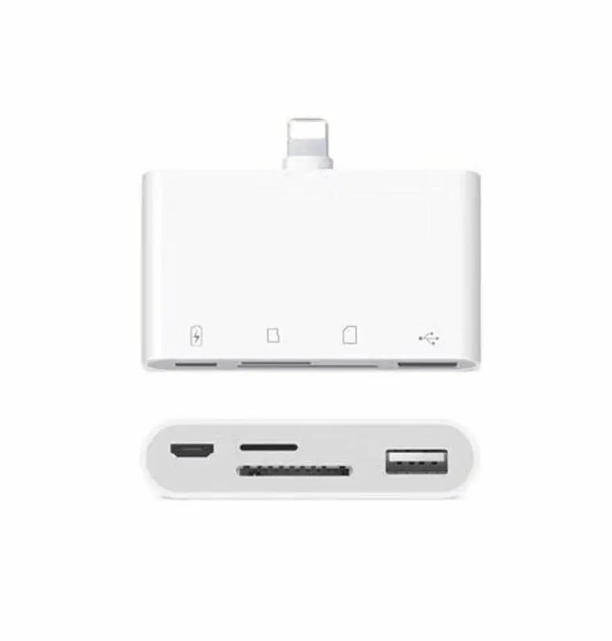 NK108 4в1 OTG кард-ридер iOS Телефон SD TF карта памяти ПИСАТЕЛЬ USB камера подключение комплект адаптер для iPhone 11 Pro XS MAX XR 6 7 8 iPad - Цвет: NK108