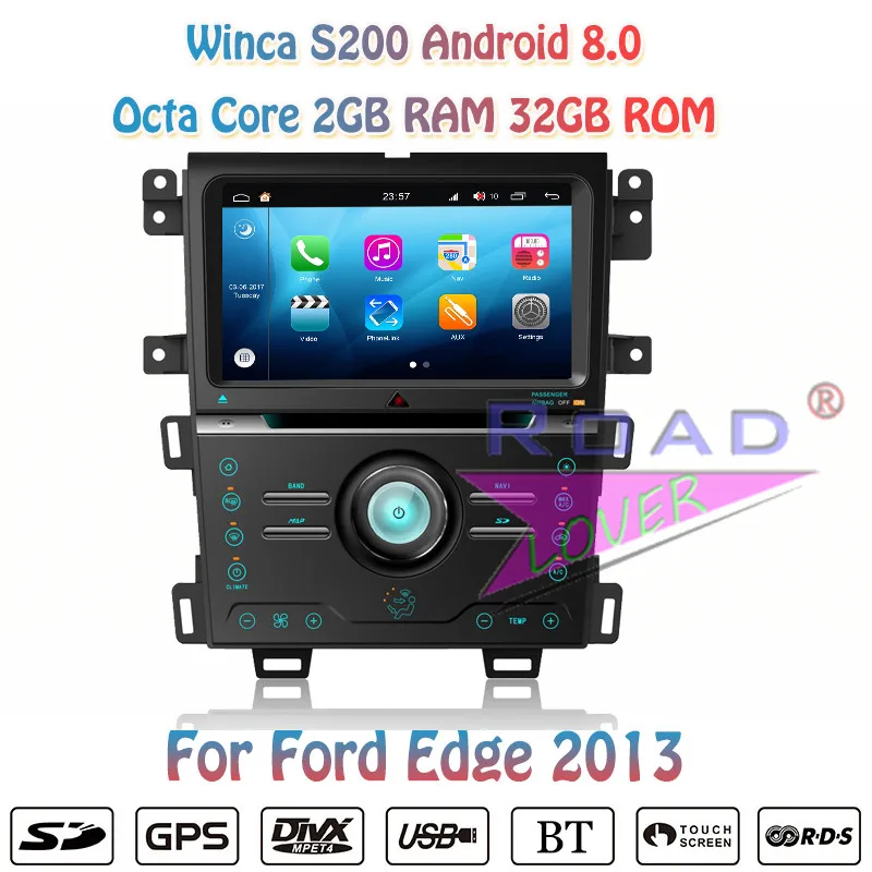 Winca S200 Android 8 0 автомобильный ПК DVD медиацентр видео для Ford Edge 2013 стерео GPS навигация