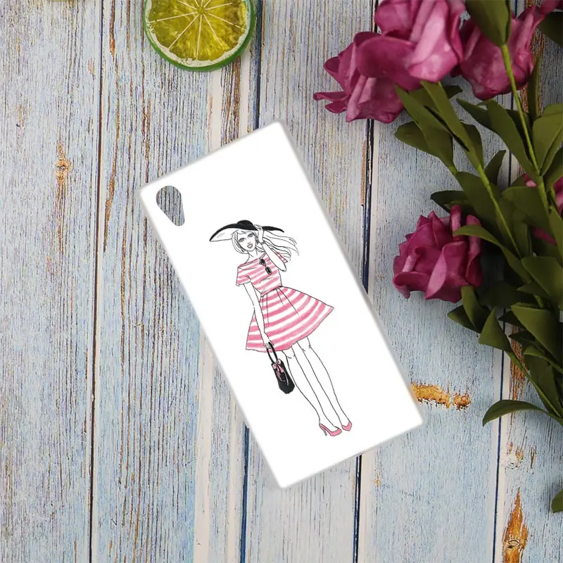 Модный прозрачный чехол A girl с изображением пляжа для Sony Xperia Z3 Z5 Premium M4 Aqua M5 X XA XA1 C4 C5
