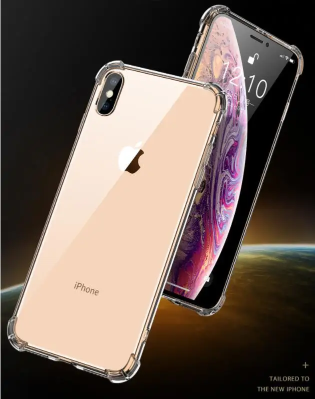 

Luxury Shockproof Bumper Transparent TPU Phone Case For iPhone X XS XR XS Max 8 7 6 6S Plus Clear protection Back Cover