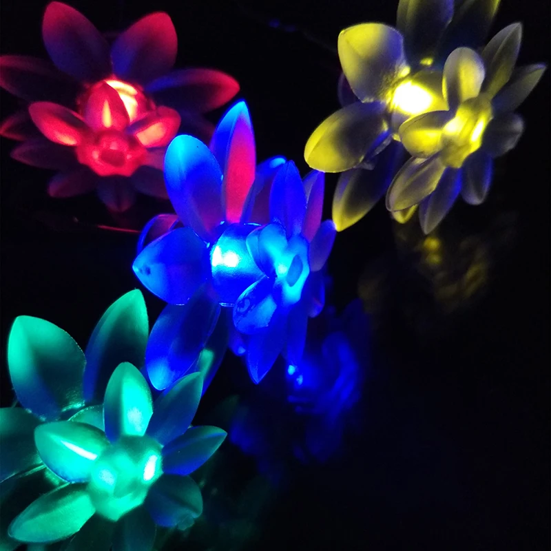 YIYANG на солнечной батарее в виде лотоса цветок светодиодный Солнечный Цветочный