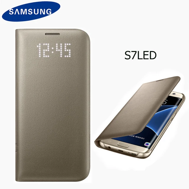 Оригинальный Samsung S7 LED Чехол Smart View Флип для Galaxy G930 крышка кожа матовая основа|case for