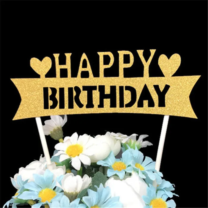 H26 Cake Topper Топперы для торта, украшения для дня рождения, Детские топперы для кексов, украшения для мальчиков, вечерние Топпер для торта «С Днем Рождения» - Цвет: H26 Cake Topper