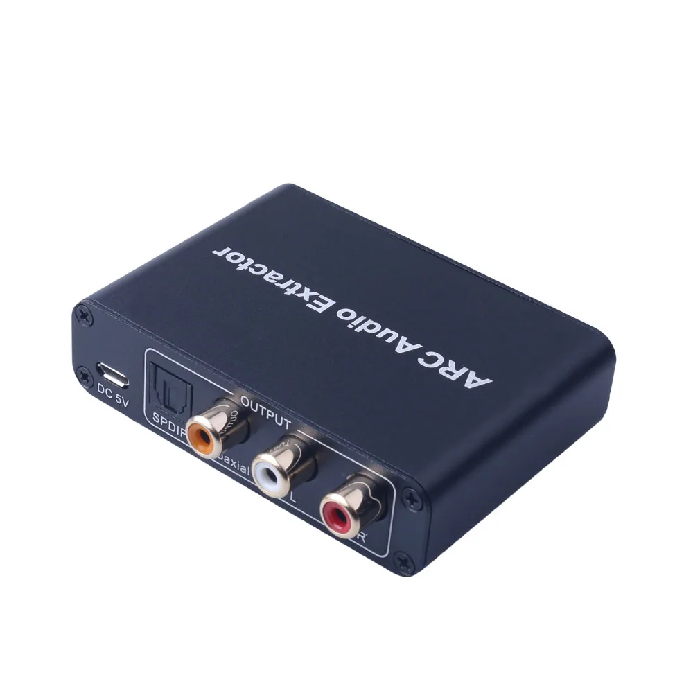 Алюминиевый Arc аудио адаптер HDMI аудио экстрактор цифро-аналоговый аудио конвертер ЦАП SPDIF коаксиальный RCA 3,5 мм разъем выход