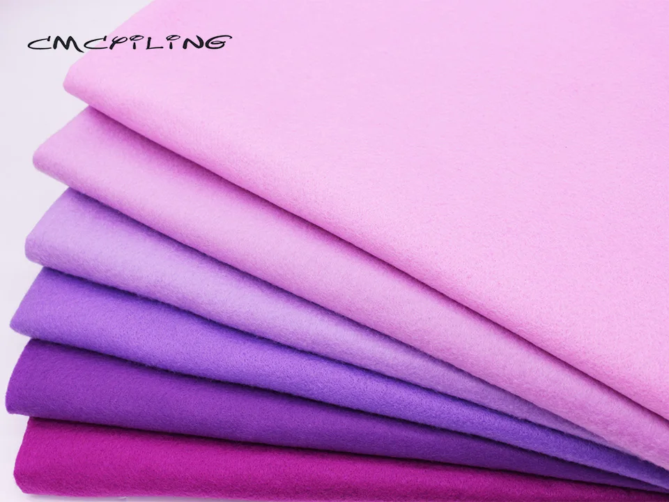 CMCYILING фиолетовая серия Мягкая войлочная ткань для вышивки DIY материал для изготовления кукол 1,2 мм толщина полиэфирной ткани 45 см* 110 см