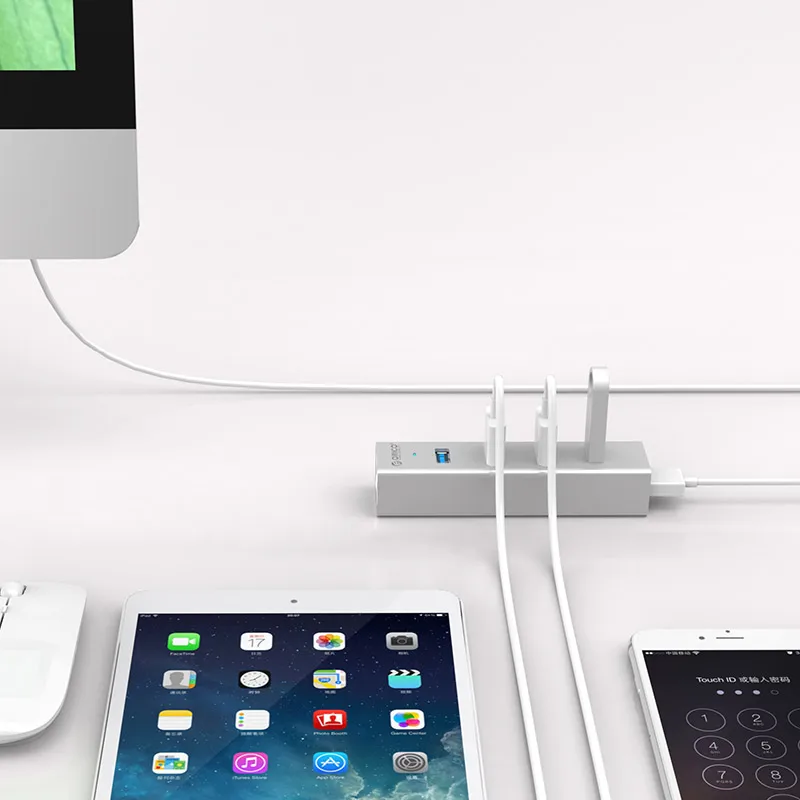 ORICO USB концентратор из алюминиевого сплава 4 порта Высокоскоростной 3 0 с портом