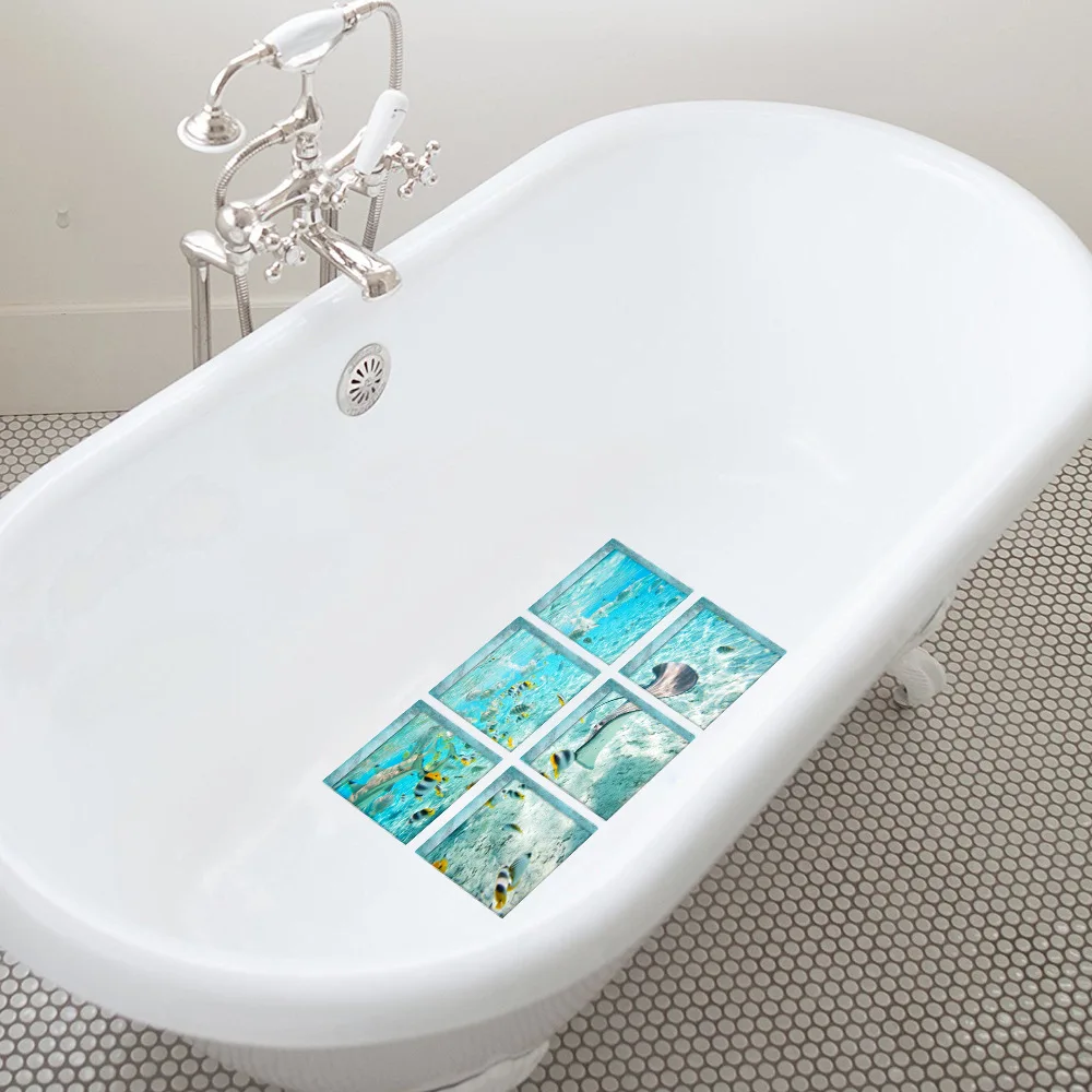 Противоскользящие водонепроницаемые самоклеящиеся наклейки для ванны Funlife 3d