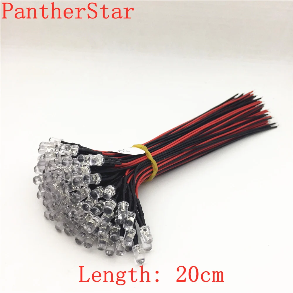 100 шт DC5V/12 V/24 V дополнительно 3 мм/5 мм/10 мм красный/синий/зеленый/белый/желтый цвет 20