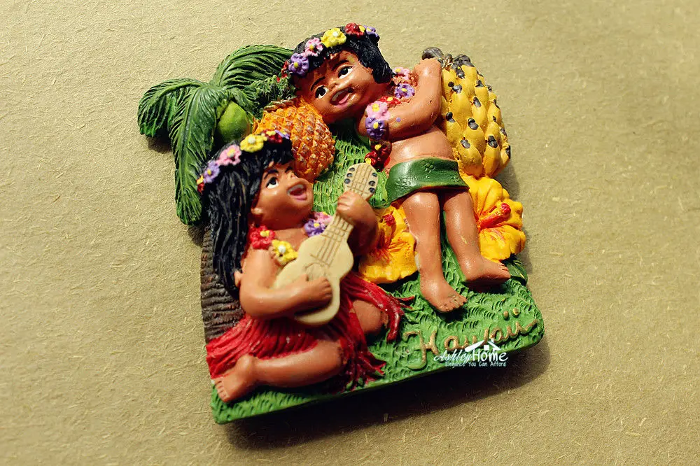 Счастливый праздник на Гаваи США туристический сувенир 3D резиновый магнит