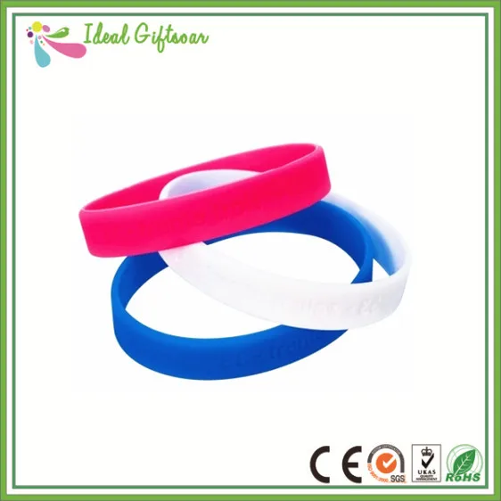 Оптовые браслеты из силиконового материала различных цветов на заказ