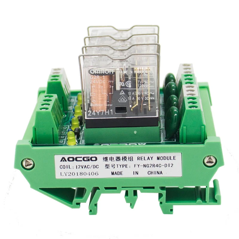 4-канальный 1 SPDT DIN-рейка OMRON G2R 12 В DC/AC интерфейсный релейный модуль | Обустройство