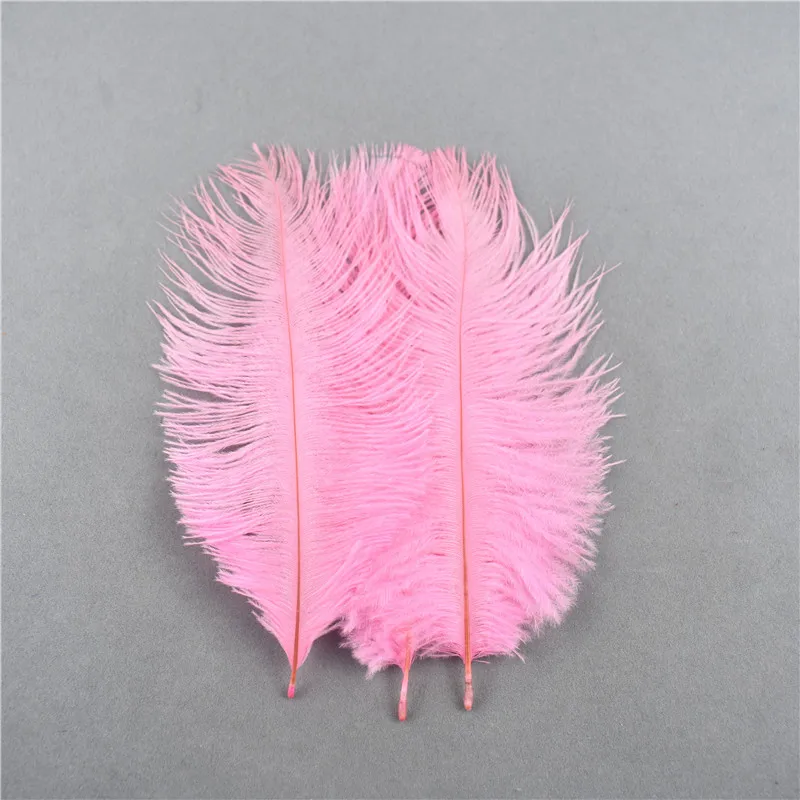 Pink 10 шт./Партия 15-20 см 6-8 ''страусиные перья для рукоделия украшение ручной работы изготовление перьев для рукоделия Аксессуары свадебные украшения - Цвет: Pink
