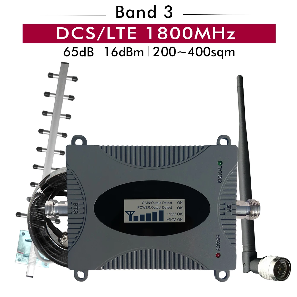 Усиления 65dB LTE DCS 1800 сотовый телефон усилитель сигнала 4G DCS/LTE МГц Band 3 Сотовая связь