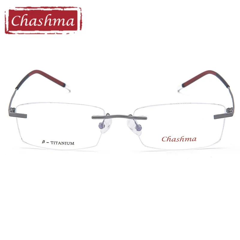 Бренд Chashma, мужские очки высшего качества, без оправы, IP покрытие, не теряет цвет, светильник, чистый титан, гибкие оправы для очков