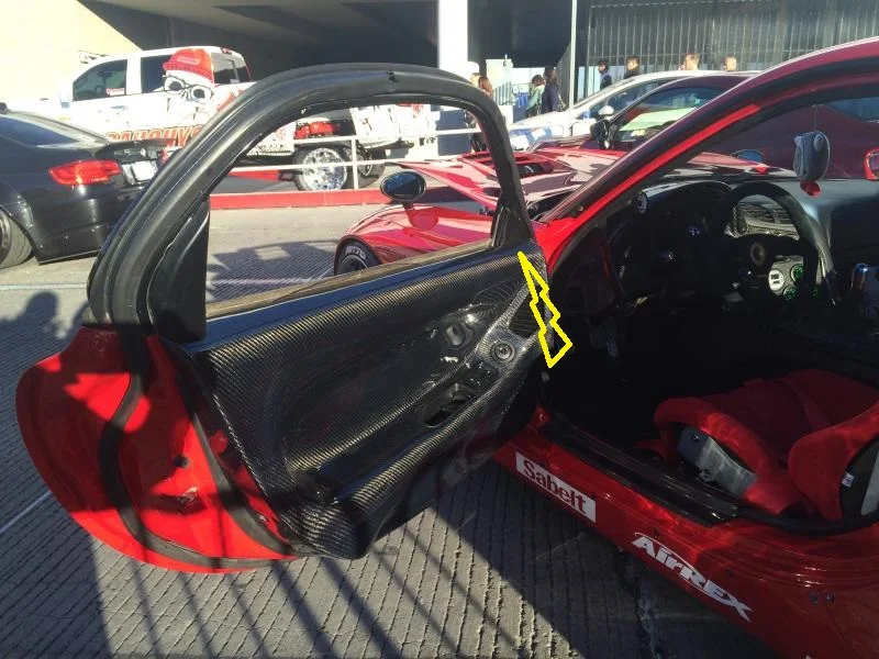 Автомобильный Стайлинг для Mazda RX7 FC3S карбоновое волокно треугольная крышка палка глянцевое волокно интерьерная дверь Garnishi гоночная оконная отделка комплект кузова