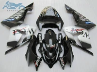 high quality motorcycle fairing kits for kawasaki ninja zx 10r 2004 2005 sports racing body fairings kit 04 05 zx10r black west