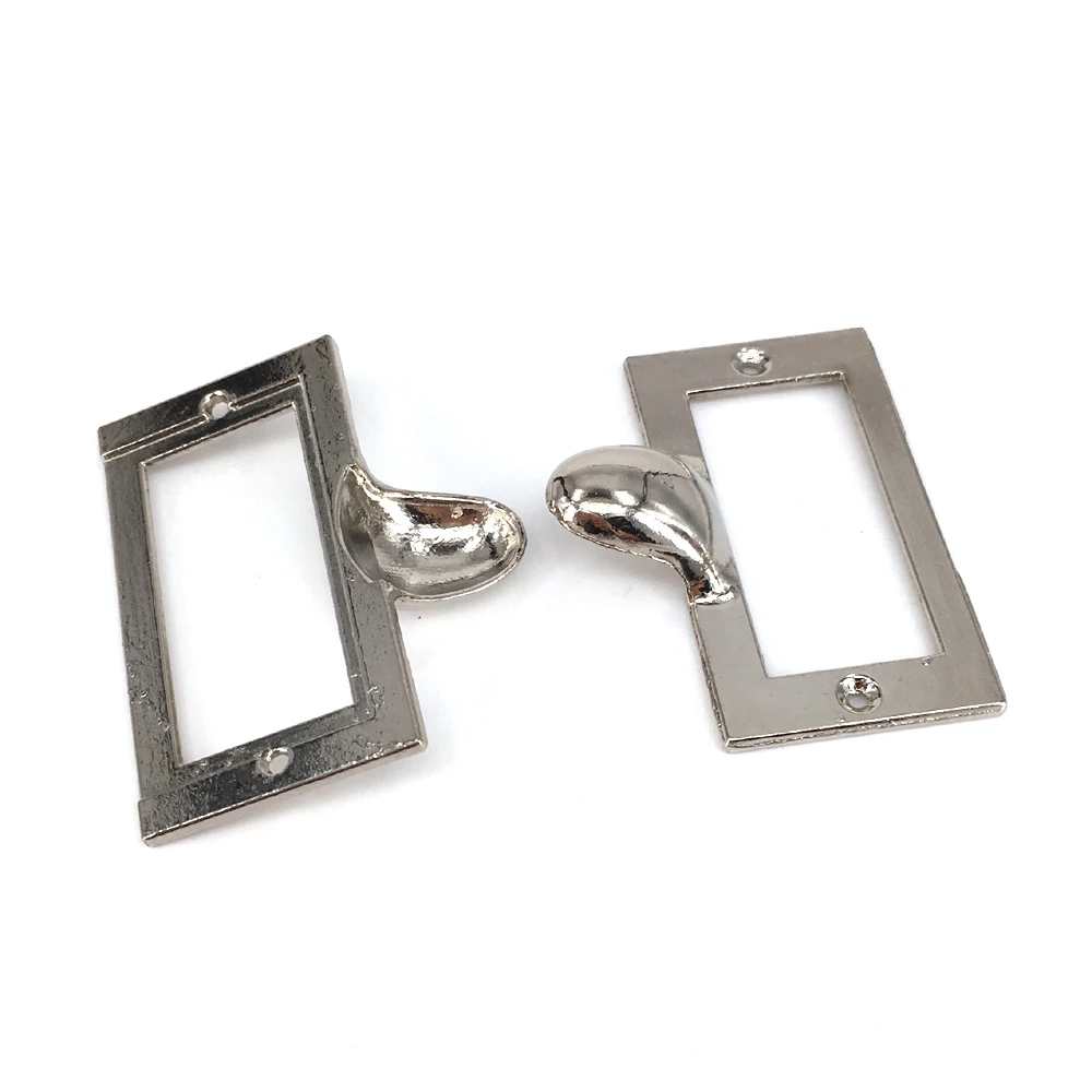 

4PCS Drawer Label Pull Cabinet Frame Handle 58x32x15mm Tag Label Holders Name Card Pull Handles Silver