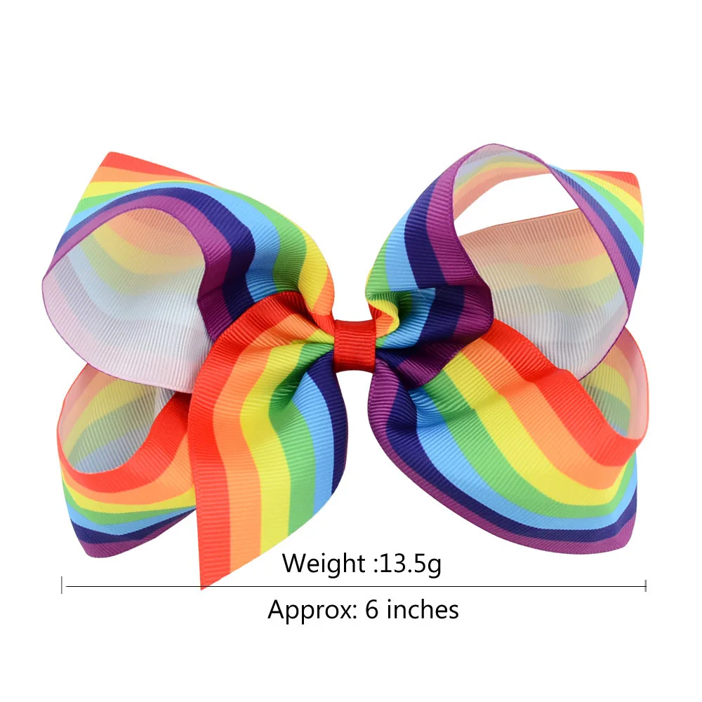 Банты для волос в радужную полоску 7 шт./лот 6 дюймов|hair accessories|hair accessories designerhandmade hair