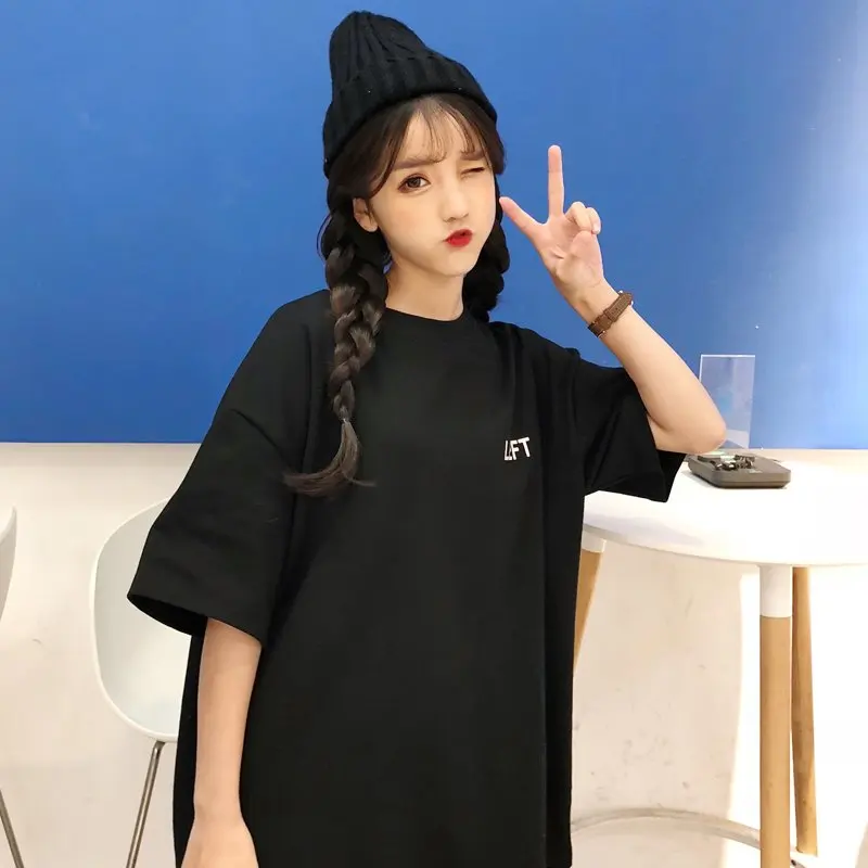 Летние женские футболки Япония Ulzzang милая футболка с коротким рукавом и