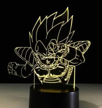 style 7 Dragonball мультфильм 3D светодиодный стерео Night Light Создать Настольная лампа с сенсорным 7 цветов изменить огни для фонарь для спальни подарок для детей - Испускаемый цвет: style 7