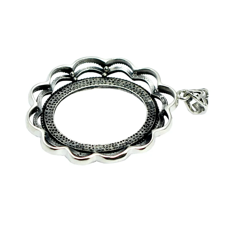 Beadsnice Wholesale Charm Pendant Thai Silver Retro Filigree Flower Bezel Jewelry Pendants Settings DIY Custom Gift ID32303 | Украшения и