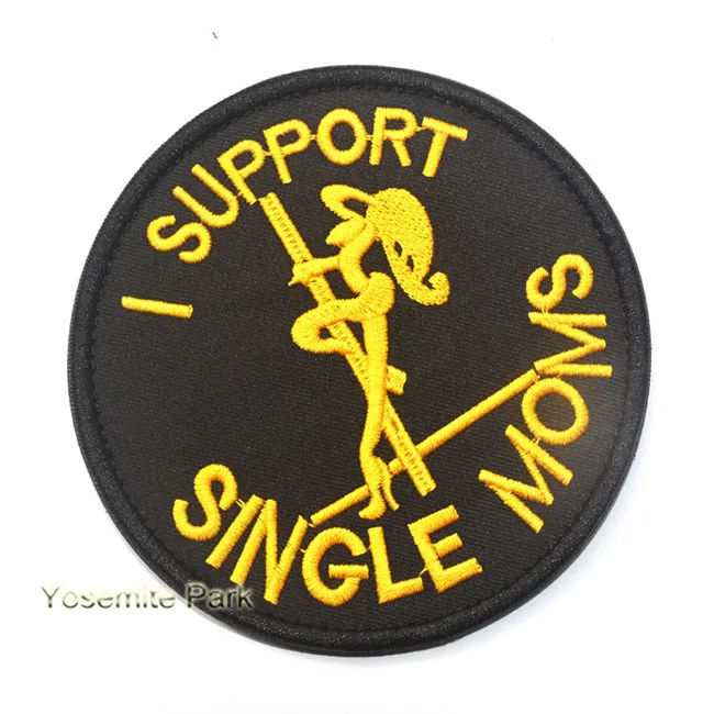 Я поддерживаю заплатки для одной мамы забавные Заплатки с застежкой-липучкой
