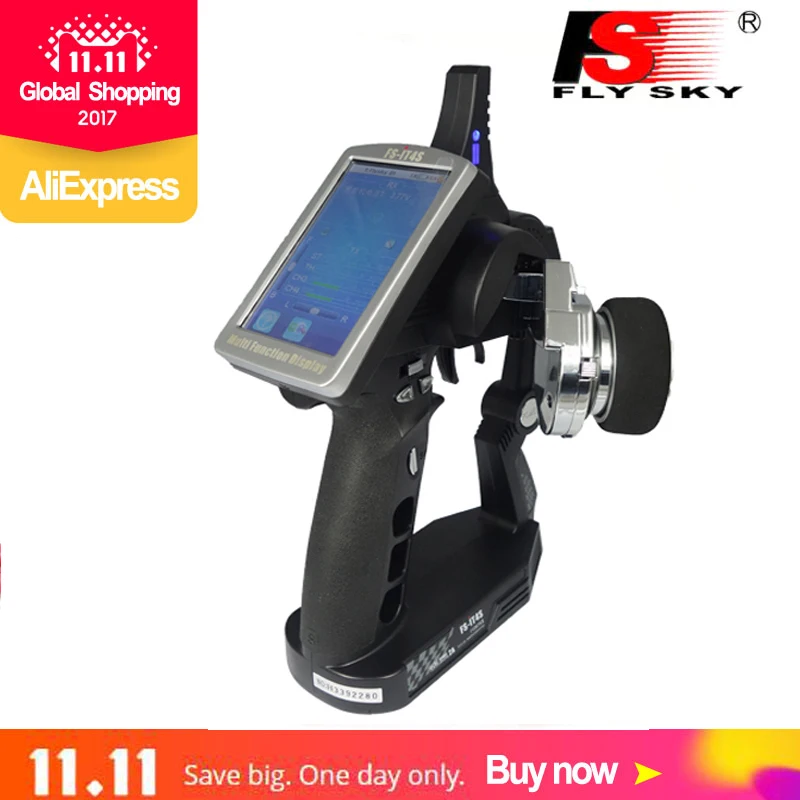 Flysky fs it4s 2.4 ГГц 4ch 2gun AFHDS RC Радио Системы передатчик контроллер с Сенсорный экран PK