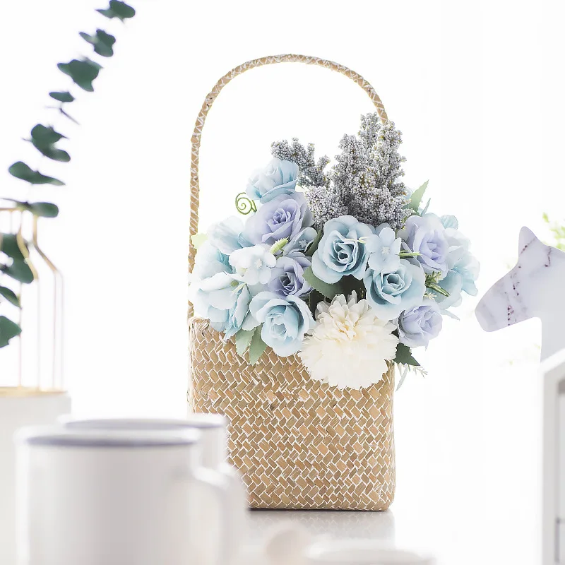 Небольшой букет в гибридном стиле искусственная Цветочная композиция 13 шт./букет