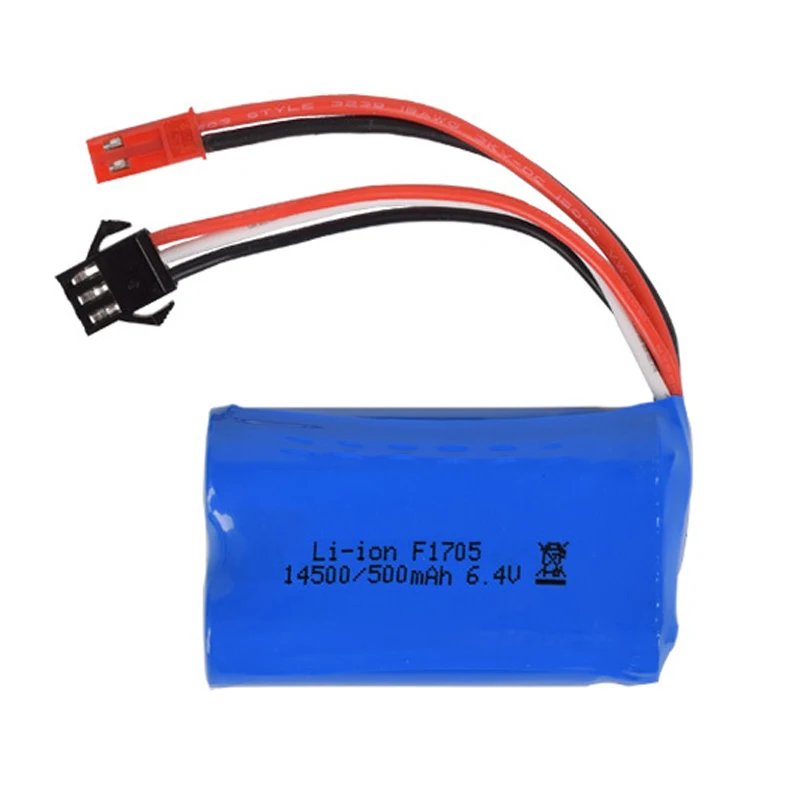 6,4 v 500mah 15C 14500 Li-Ion для Wltoys 18401/02 4 XQWR14 HBX 2098B Радиоуправляемый автомобиль внедорожник Аккумулятор RC игрушки