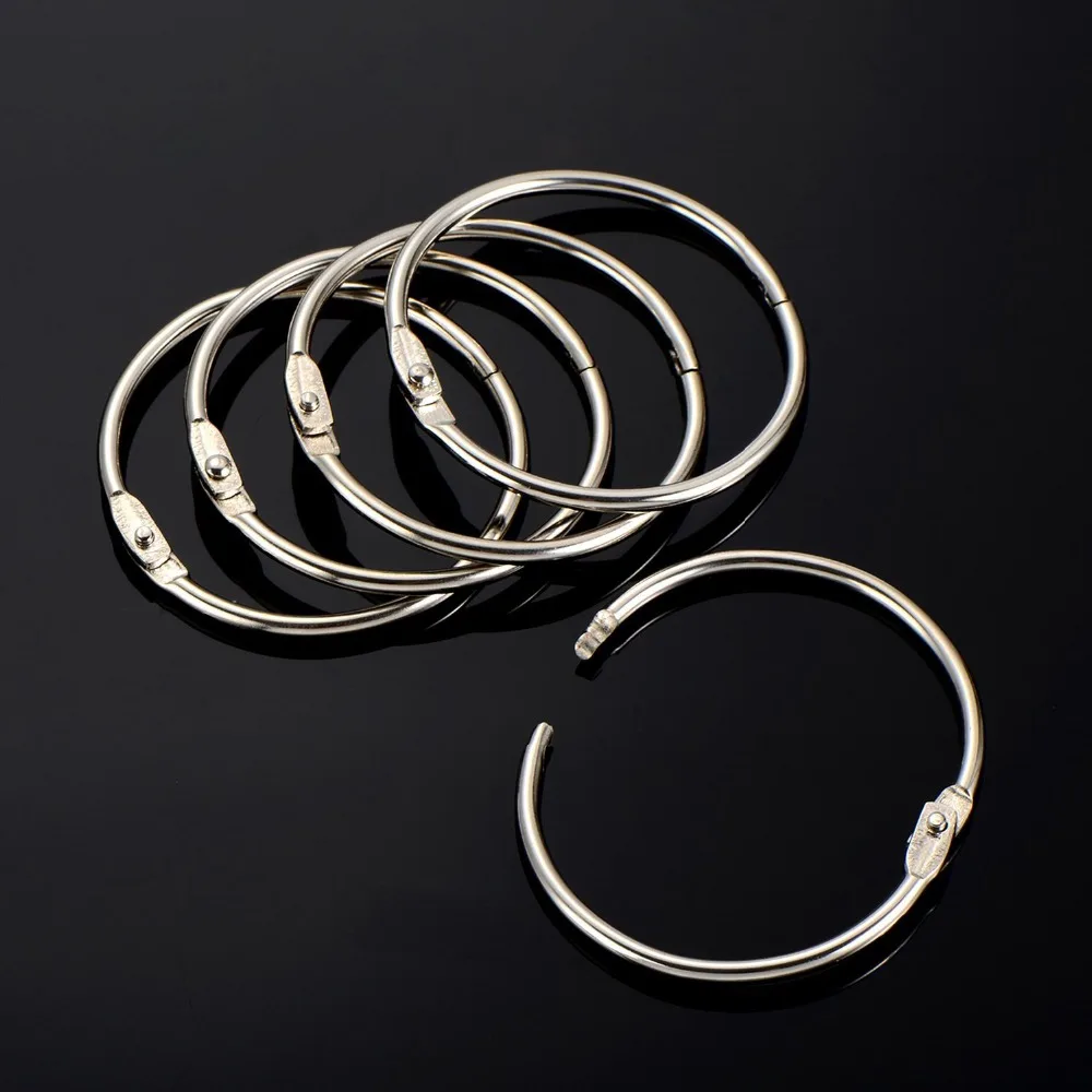6 шт. серебряные золотые бронзовые черные кольца для связывания книг