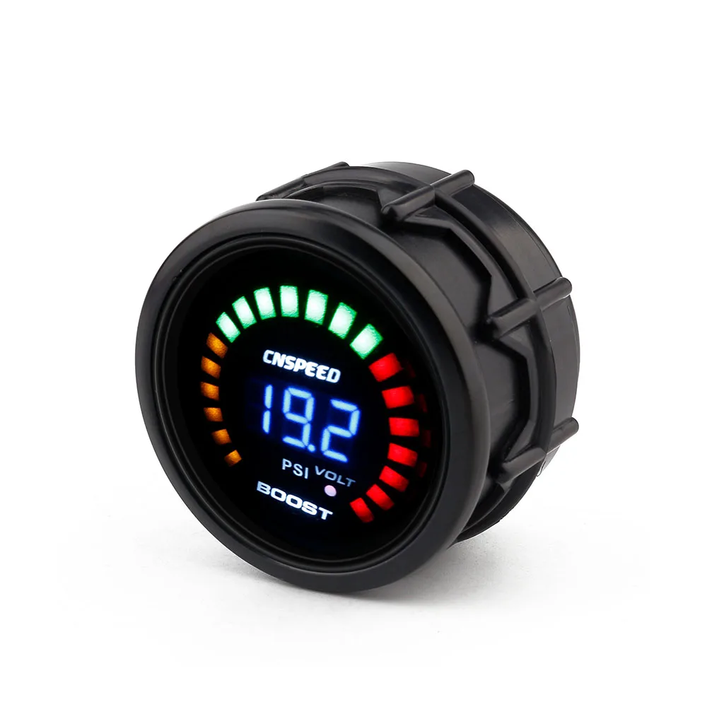 CNSPEED 2 &quot52 мм Цифровой автомобиль 20 светодиодный Turbo Boost Gauge 15 45PSI + регулируемый